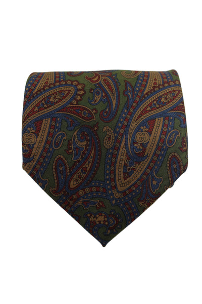 Gucci Mens Silk Paisley Patterned Tie Multicolor One Size