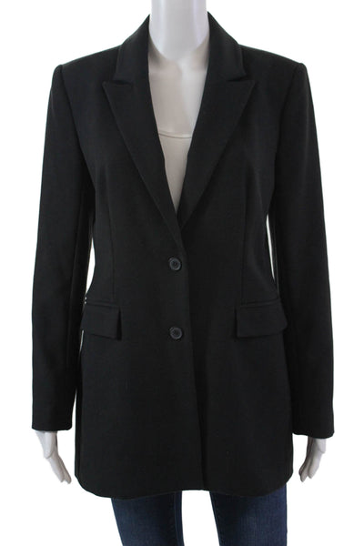 Something Navy Womens Two Button Blazer Jacket Black Size Extra Small