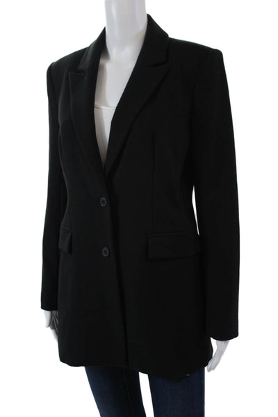 Something Navy Womens Two Button Blazer Jacket Black Size Extra Small