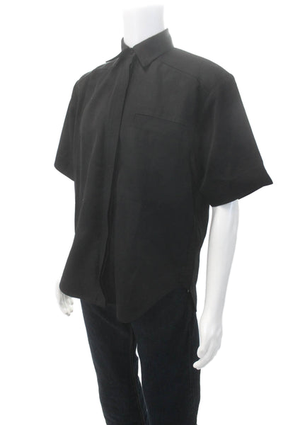 Loulou Studio Mens Short Sleeved Buttoned Collared Casual Shirt Black Size XS