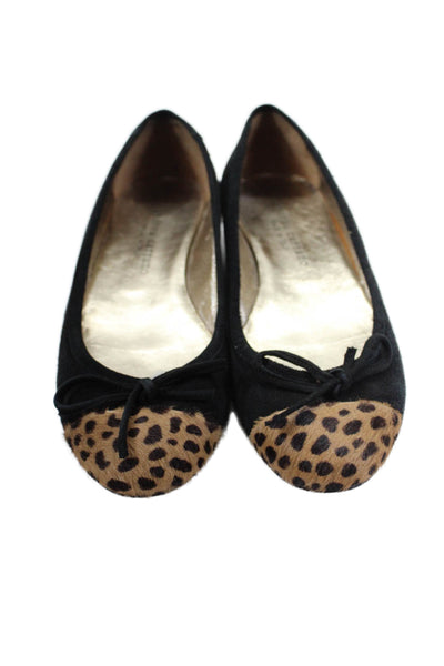 Andrea Carrano Womens Suede Textured Animal Printed Colorblock Flats Size 7.5