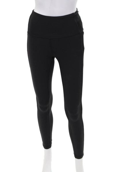 Lululemon Womens Elastic Waistband Lined Fitted Leggings Black Size XS