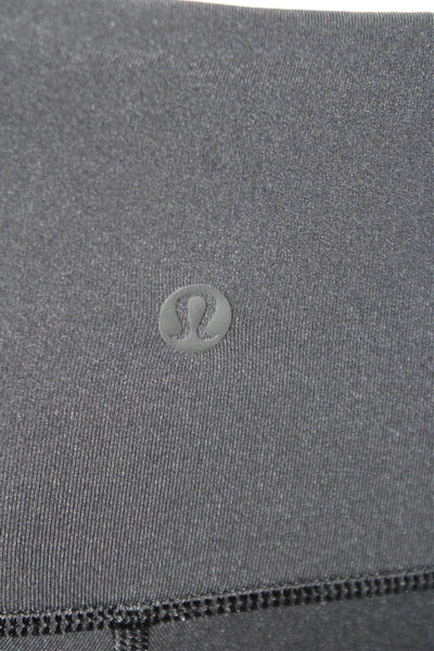 Lululemon Womens Elastic Waistband Lined Fitted Leggings Black Size XS