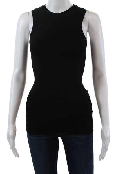 Theory Womens Sleeveless Round Neck Pullover Tank Black One Size