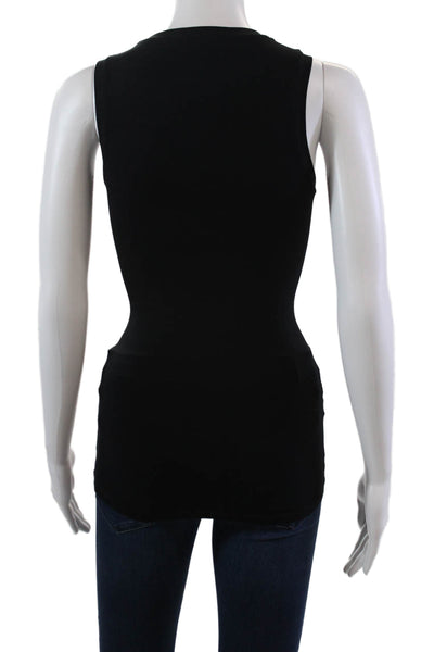 Theory Womens Sleeveless Round Neck Pullover Tank Black One Size