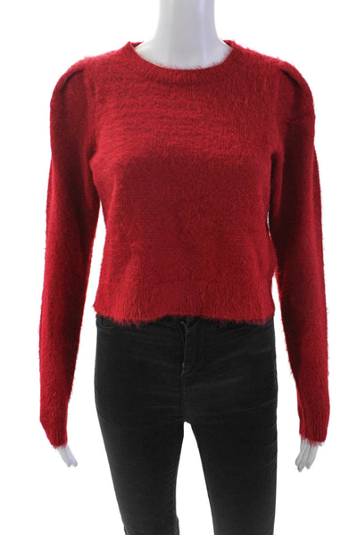 Lovers + Friends Womens Long Sleeves Crew Neck Sweater Red Size Extra Small