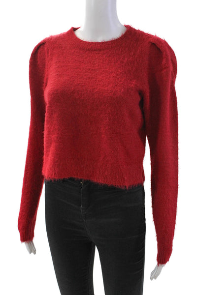 Lovers + Friends Womens Long Sleeves Crew Neck Sweater Red Size Extra Small