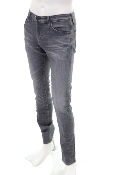 AG Adriano Goldschmied Mens Zipper Fly The Dylan Slim Skinny Jeans Gray Size 30