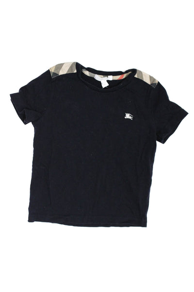 Burberry Buts Short Sleeve Embroidered Crewneck T Shirt Navy Size 5