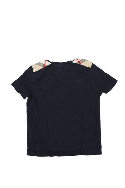 Burberry Buts Short Sleeve Embroidered Crewneck T Shirt Navy Size 5