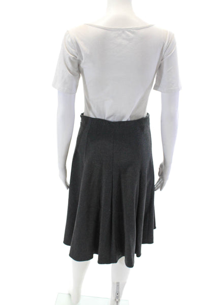 Armani Collezioni Womens Pleated A Line Lined Skirt Gray Size 6