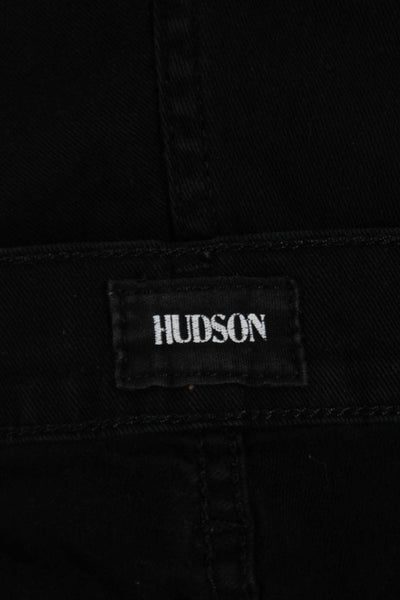 Hudson Mens Cotton Straight Leg Buttoned Closure Jeans Black Size 34