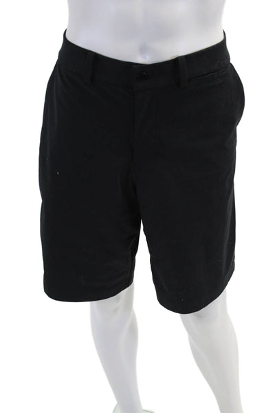 Lululemon Mens Mid Rise Zip Up Athletic Shorts Black Size 36