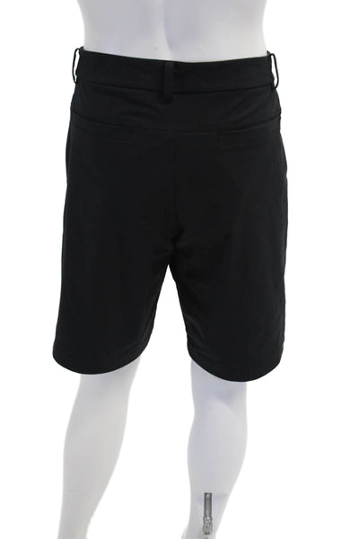 Lululemon Mens Mid Rise Zip Up Athletic Shorts Black Size 36