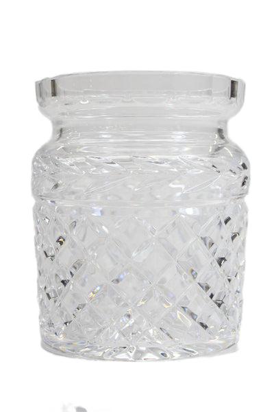 Waterford Womens Womens Crystal Geometric Textured Biscuit Jar Clear