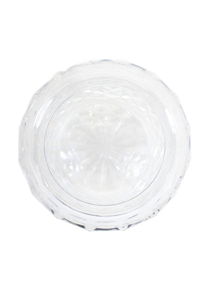Waterford Womens Womens Crystal Geometric Textured Biscuit Jar Clear