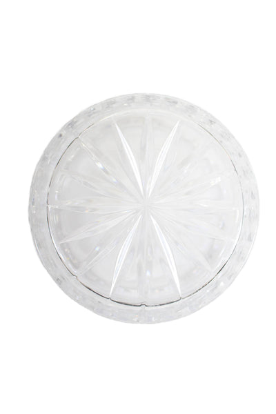 Waterford Womens Womens Crystal Geometric Textured Biscuit Jar Clear