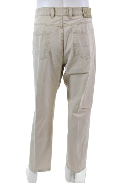 Gardeur Denim Mens Cotton Five Pocket Straight Leg Pants Beige Size 40X34