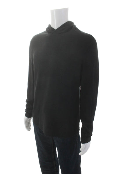 Lululemon Mens Long Sleeves Pullover Thermal Hooded Sweatshirt Black Size Small