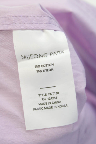 Mijeong Park Mens Cotton Buttoned Long Sleeve Top Light Purple Size S