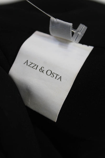 Azzi & Osta Womens Strapless Beaded Velvet Bow Train Mini Dress Black Size 40
