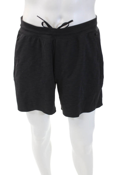 Lululemon Mens Elastic Waist Activewear Shorts Black Size L