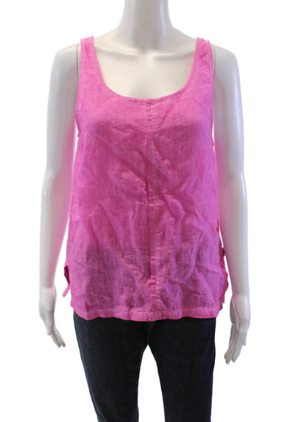 Elemente Clemente Womens Linen Sleeveless Pullover Tank Pink Size 1