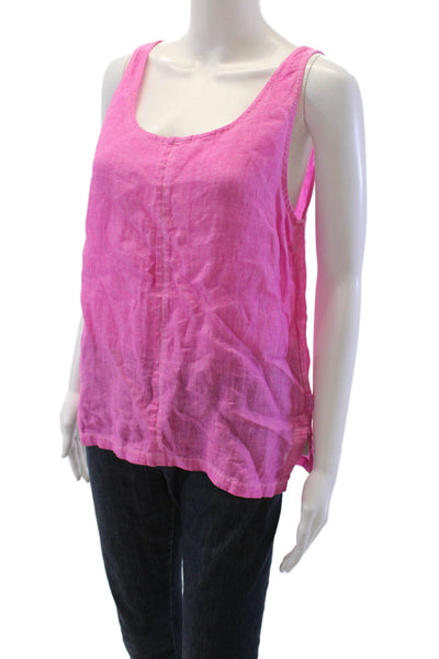 Elemente Clemente Womens Linen Sleeveless Pullover Tank Pink Size 1