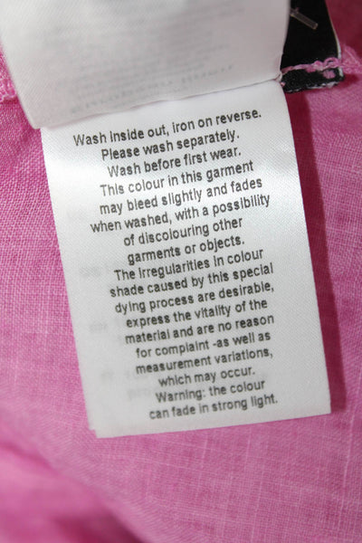 Elemente Clemente Womens Linen Sleeveless Pullover Tank Pink Size 1