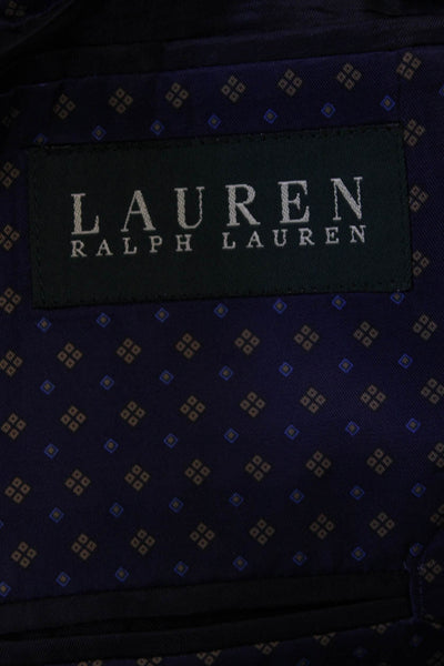 Lauren Ralph Lauren Mens Collared Two-Button Front Pocket Blazer Blue Size 46