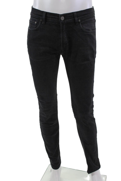 ACNE Studios Mens Cotton Denim Five Pocket Skinny Jeans Black Size 31X32