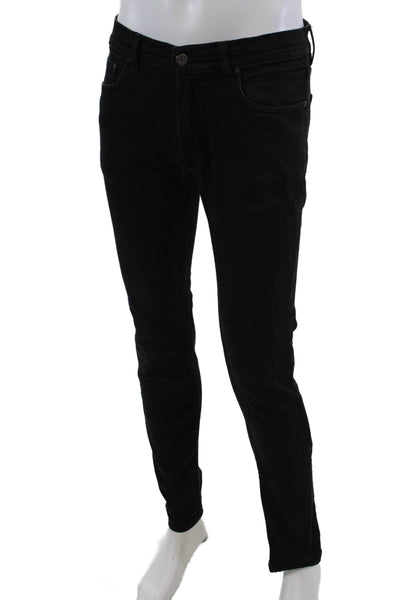 ACNE Studios Mens Cotton Denim Five Pocket Skinny Jeans Black Size 31X32