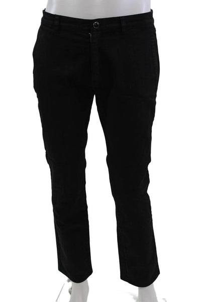 John Varvatos Mens Cotton Five Pocket Button Closure Skinny Janes Black Size 32R