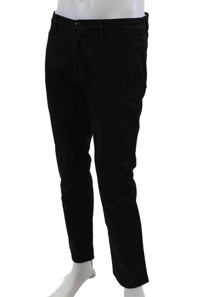 John Varvatos Mens Cotton Five Pocket Button Closure Skinny Janes Black Size 32R