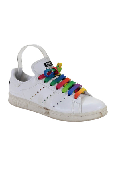 Adidas by Stella McCartney Womens Star Sneakers Shoes Multi White Size 5.5