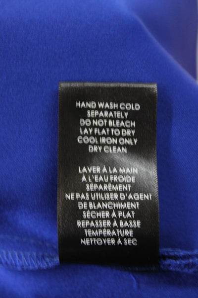 Badgley Mischka Womens V-neck 3/4 Sleeve Wrap Dress Ink Blue Size XS