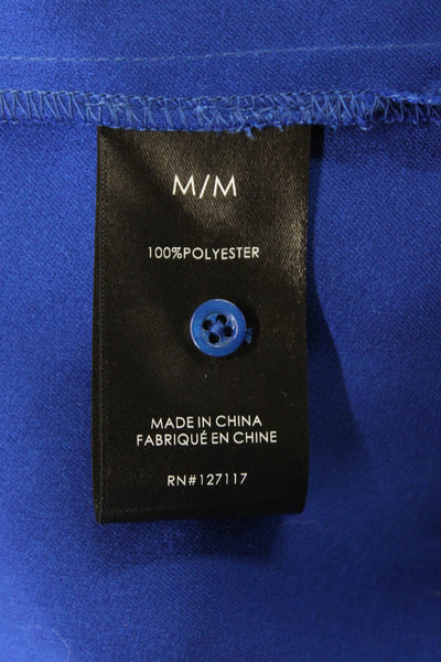 Badgley Mischka Womens V-neck 3/4 Sleeve Wrap Dress Ink Blue Size M