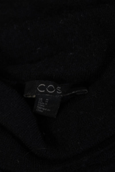 COS Womens Long Sleeve Turtleneck Sweater Navy Blue Wool Size Medium