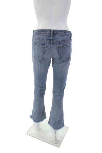 Current/Elliott Womens High Rise Distress Medium Wash Flare Leg Jeans Size 24