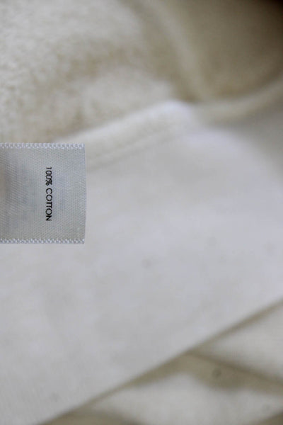 Unsubscribed Womens Cotton Pullover Cropped Batwing Hoodie Pale Yellow Size XS