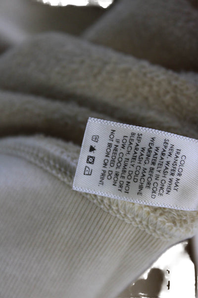 Unsubscribed Womens Cotton Pullover Cropped Batwing Hoodie Pale Yellow Size XS