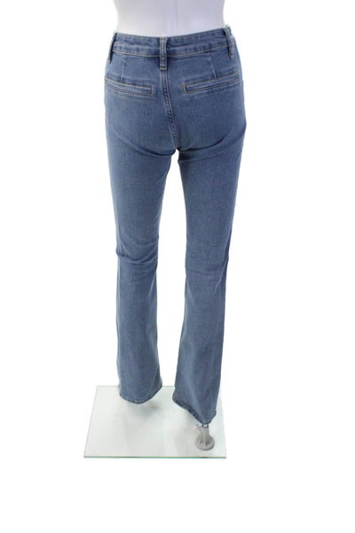 Frame Womens Cotton Zip Button Mini Boot Cut Leg Denim Jeans Blue Size EUR 24