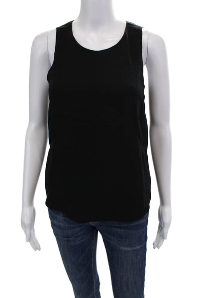 Rag & Bone Womens Sleeveless Back Zipped Round Neck Blouse Black Size S