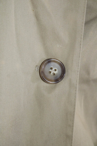 Vince Womens Long Sleeve Buttoned Collared Overcoat Beige Size XS