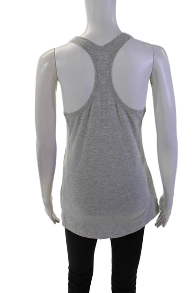 Lululemon Womens Scoop Neck Pullover Racerback Activewear Tank Top Gray Size 6