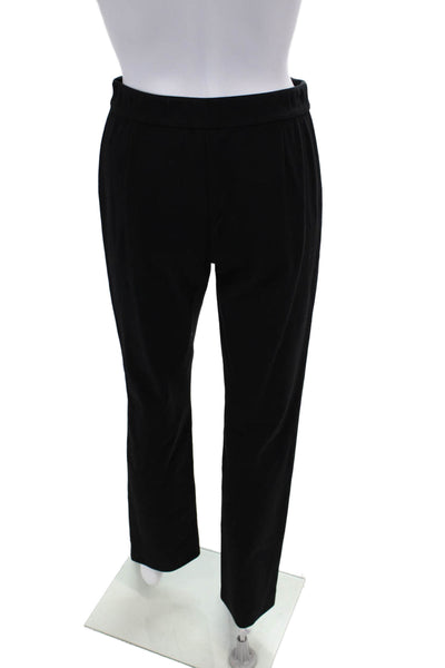 Lafayette 148 New York Womens Elastic Waist Mid-Rise Straight Pants Black Size S