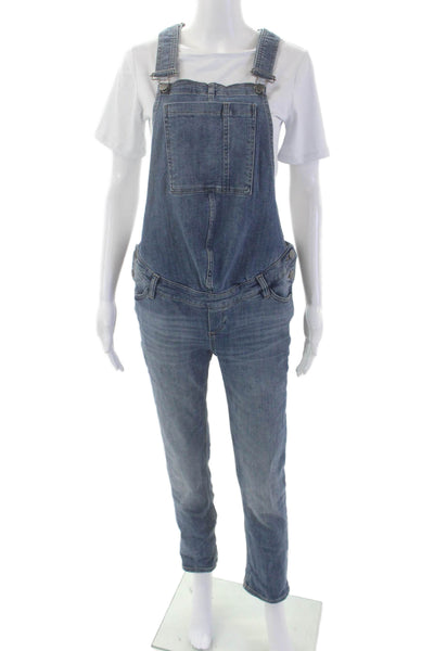 DL1961 Womens Cotton Lined Sleeveless Denim Long Overalls Blue Size S