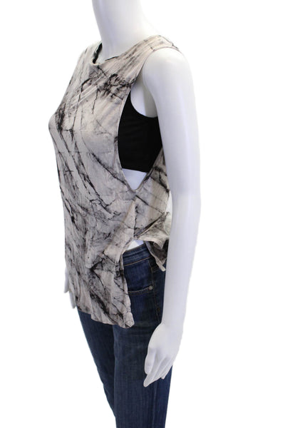 Helmut Lang Womens Sleeveless Round Neck Pullover Tank Multicolor Size P