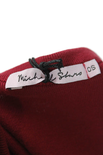 Michael Stars Womens Scoop Neck Cassic Thin Binded Tank Top Red Cotton One Size