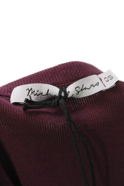 Michael Stars Womens Scoop Neck Cassic Thin Binded Tank Top Beetroot One Size